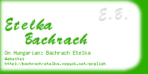 etelka bachrach business card